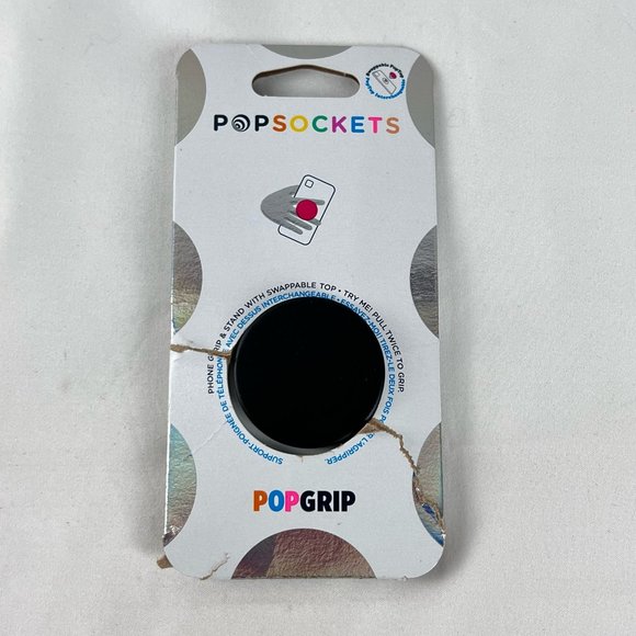 PopSockets PopGrip with Swappable Top for Phones and Tablets - Black - Picture 1 of 5